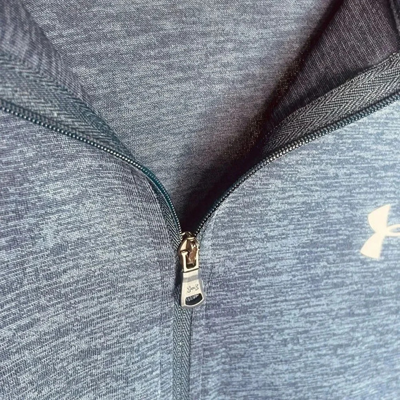 Under Armour Men's Blue HeatGear 1/4 Zip Pullover Sweatshirt - Picture 6 of 10